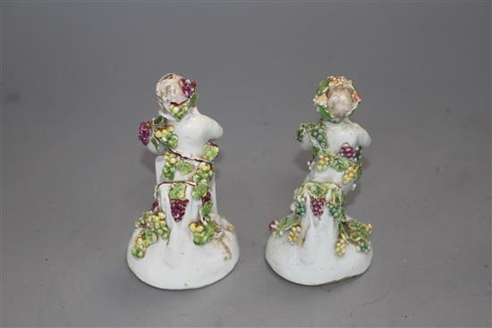 Two early Derby figures of cherubs, c.1756, H. 12cm